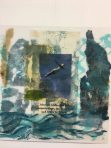 Kopfsprung von Bettina Bradt Wax Encaustic