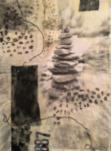 Steinzeichen von Bettina Bradt Wax Encaustic